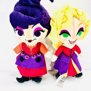 Disney Store HOCUS POCUS Mary & Sara Sanderson Sisters Plush Toys